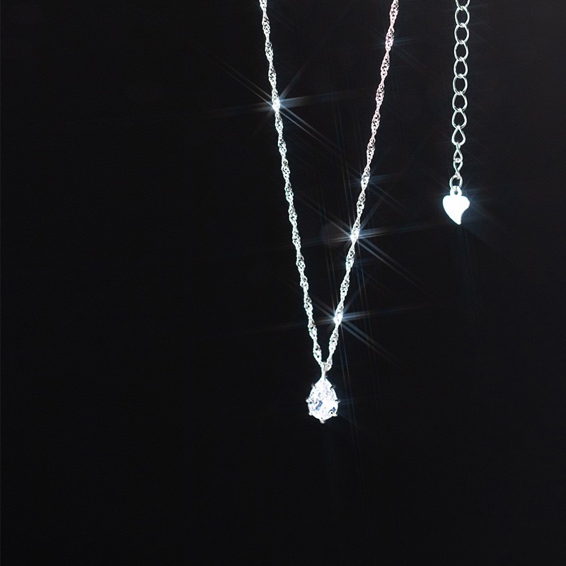 Dây chuyền bạc hình giọt nước, vòng cổ nữ bạc 925 DUYSON SILVER [DCKX9]