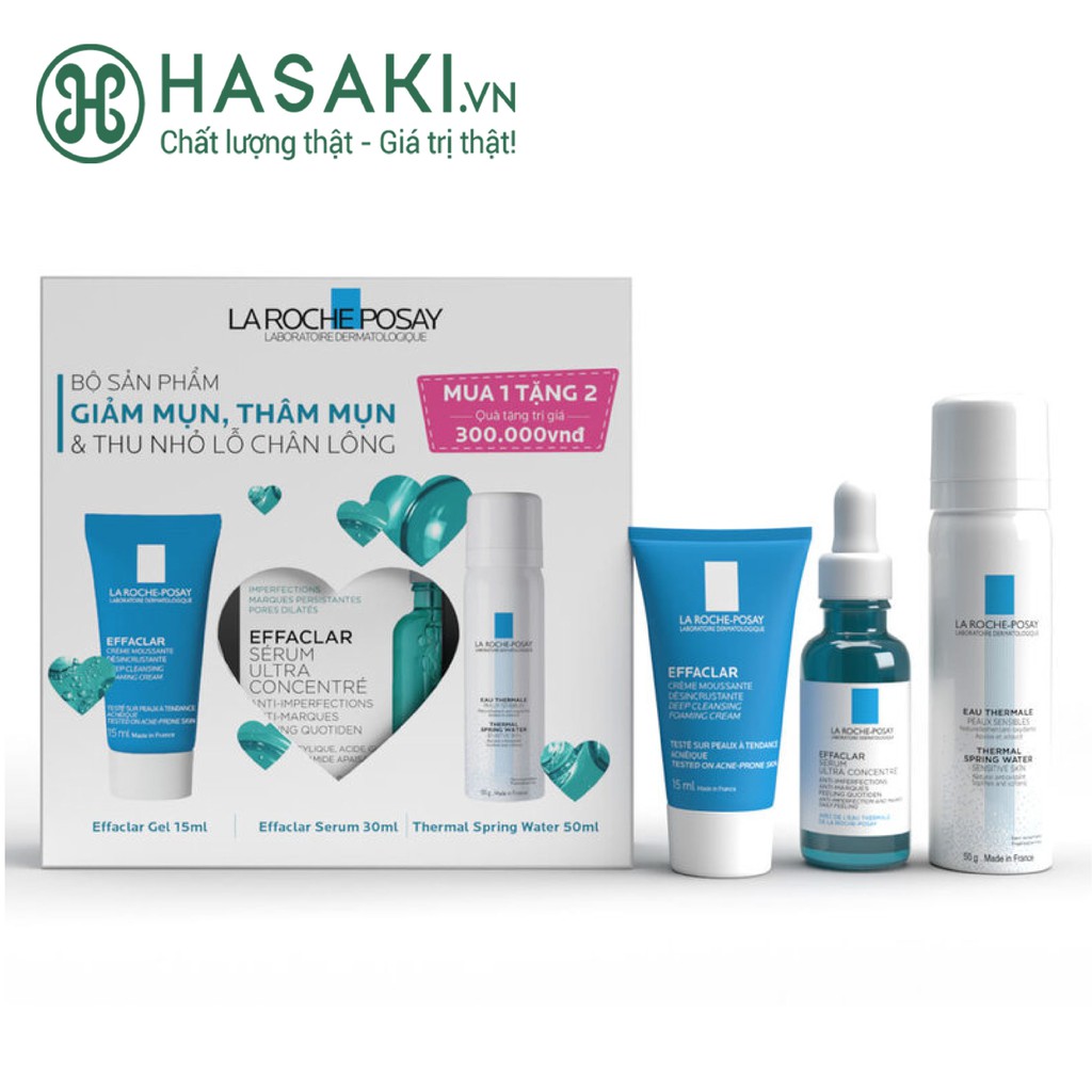 Bộ La Roche Posay Giảm Mụn, Thâm &amp; Thu Nhỏ Lỗ Chân Lông