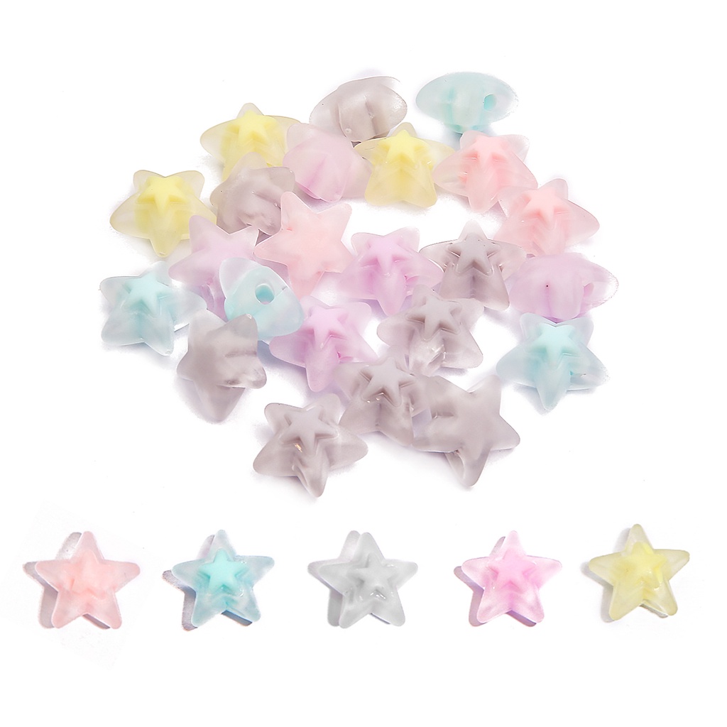 Hạt nhựa acrylic trong suốt hình hoa dành cho làm bông tai/dây chuyền thủ công DIY