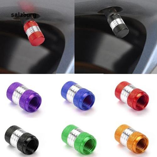 Set 4 nắp đậy van bánh xe hơi bằng hợp kim nhôm siêu sáng