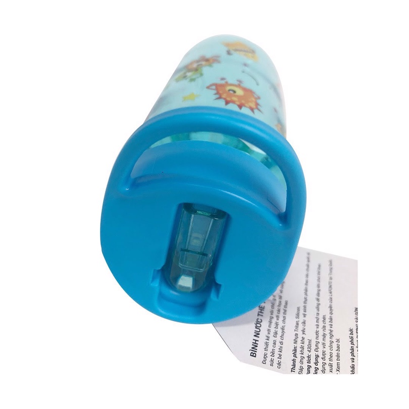 Bình nước uống thể thao trẻ em La Fonte 430ml màu xanh - 000815