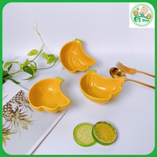 Chén bát ăn dặm gốm sứ cao cấp hình quả chuối dễ thương