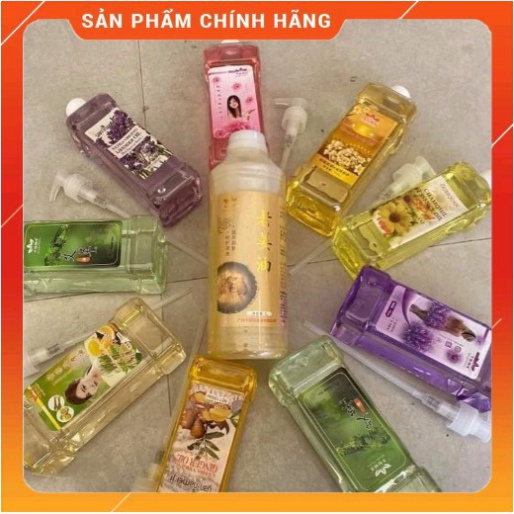 [500ml] Dầu massage Tinh dầu massage toàn thân thơm dịu nhẹ trơn tay MU XIN FANG