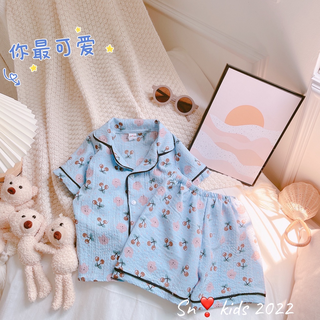 Bộ cộc tay Pijama chất đũi xốp mềm họa tiết cute cực đẹp bé trai bé gái Namkidshop (V631)