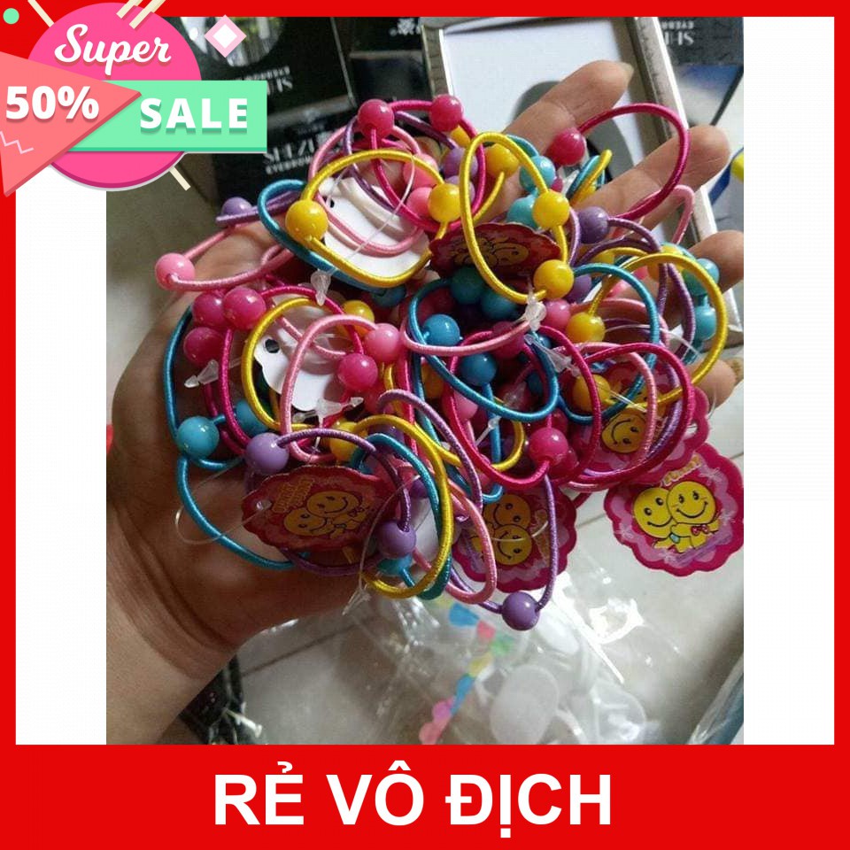 [Hot]-Gói Chun Buộc Tóc 50 Dây Cho Bé
