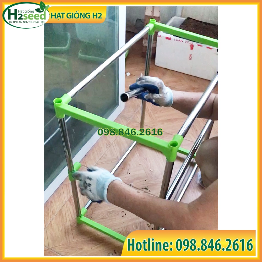 Kệ + khay trồng rau mầm thủy canh chuyên dụng có bánh xe dễ dàng di chuyển