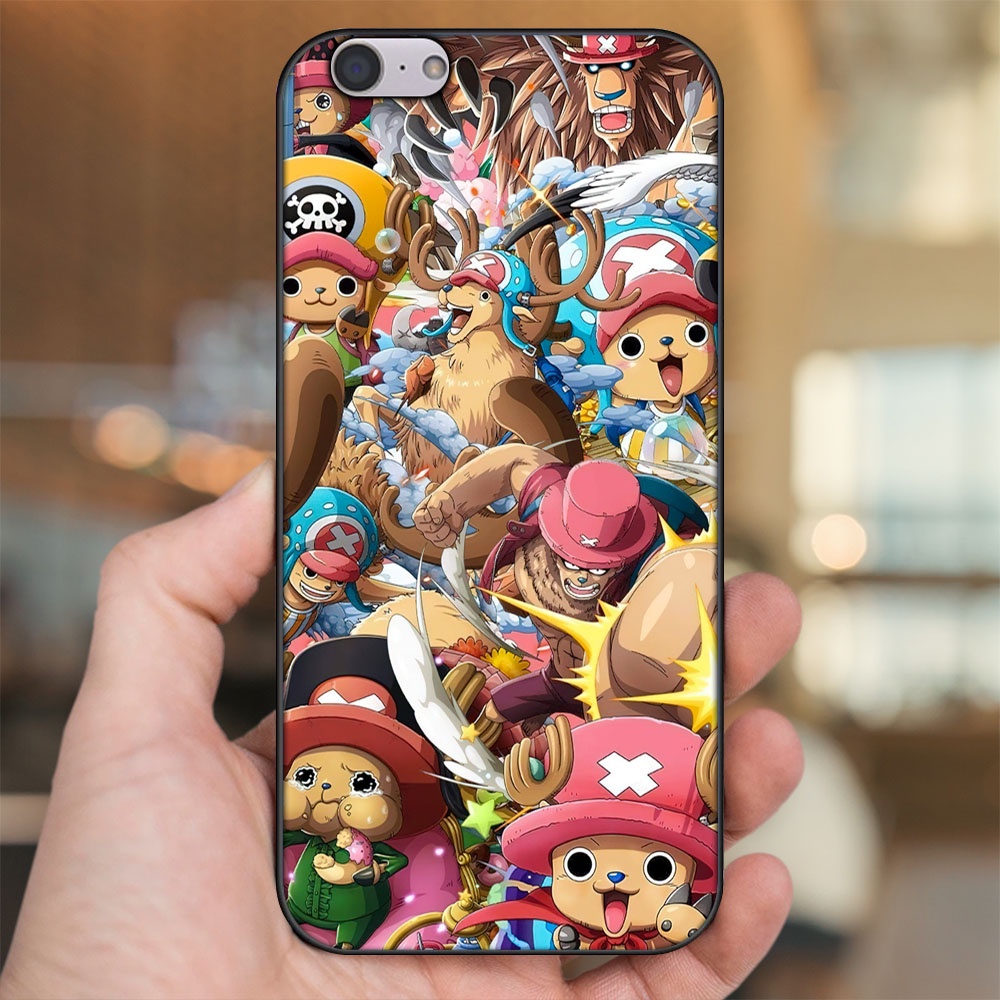 Ốp lưng Oppo A39, F3 Lite viền đen in hình Chopper One Piece Đảo Hải Tặc