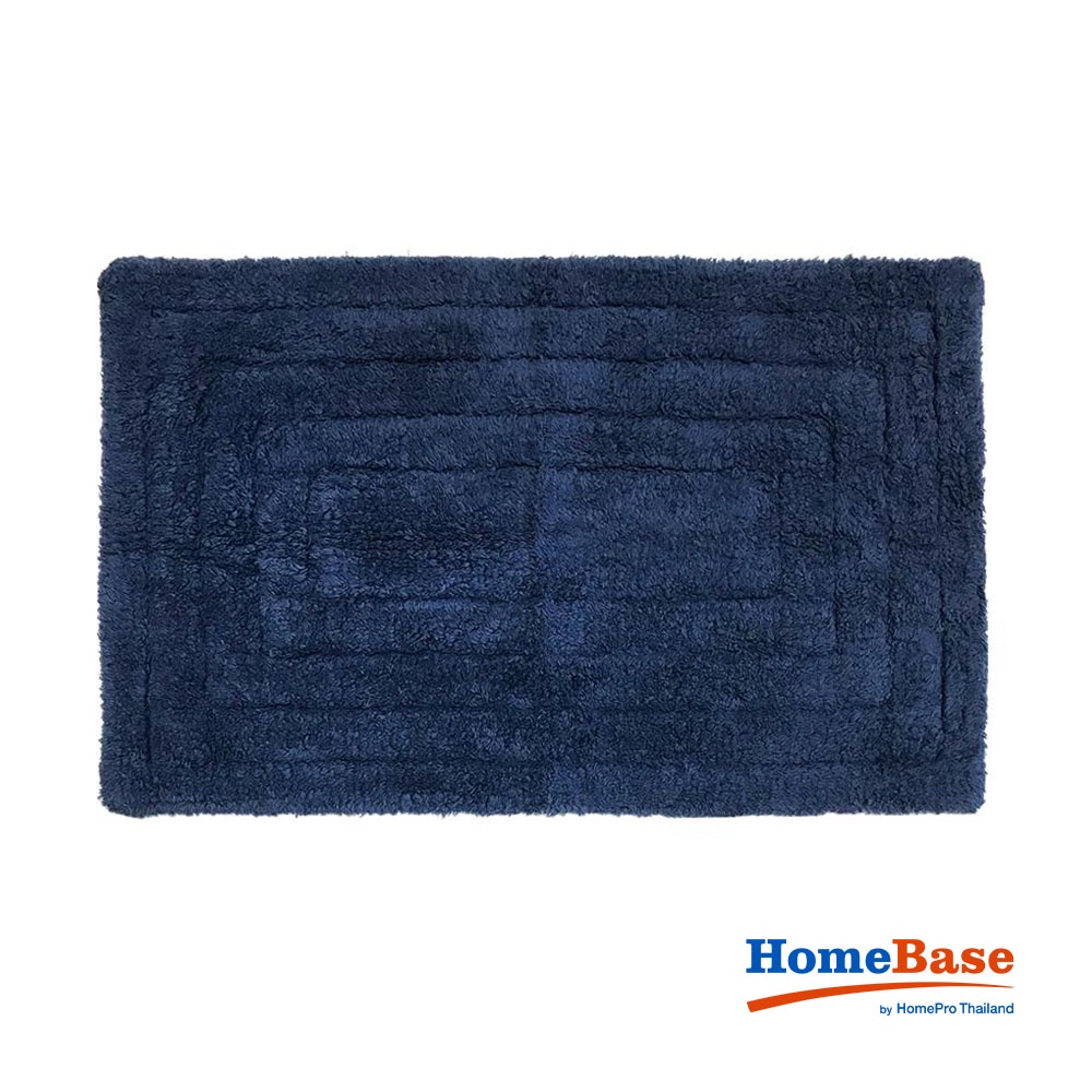 HomeBase ME LIVING Thảm lót sàn lau chân phòng tắm Microfiber mềm mại và thấm hút tốt SI-12590 W40XH60xD1cm màu xanh tím