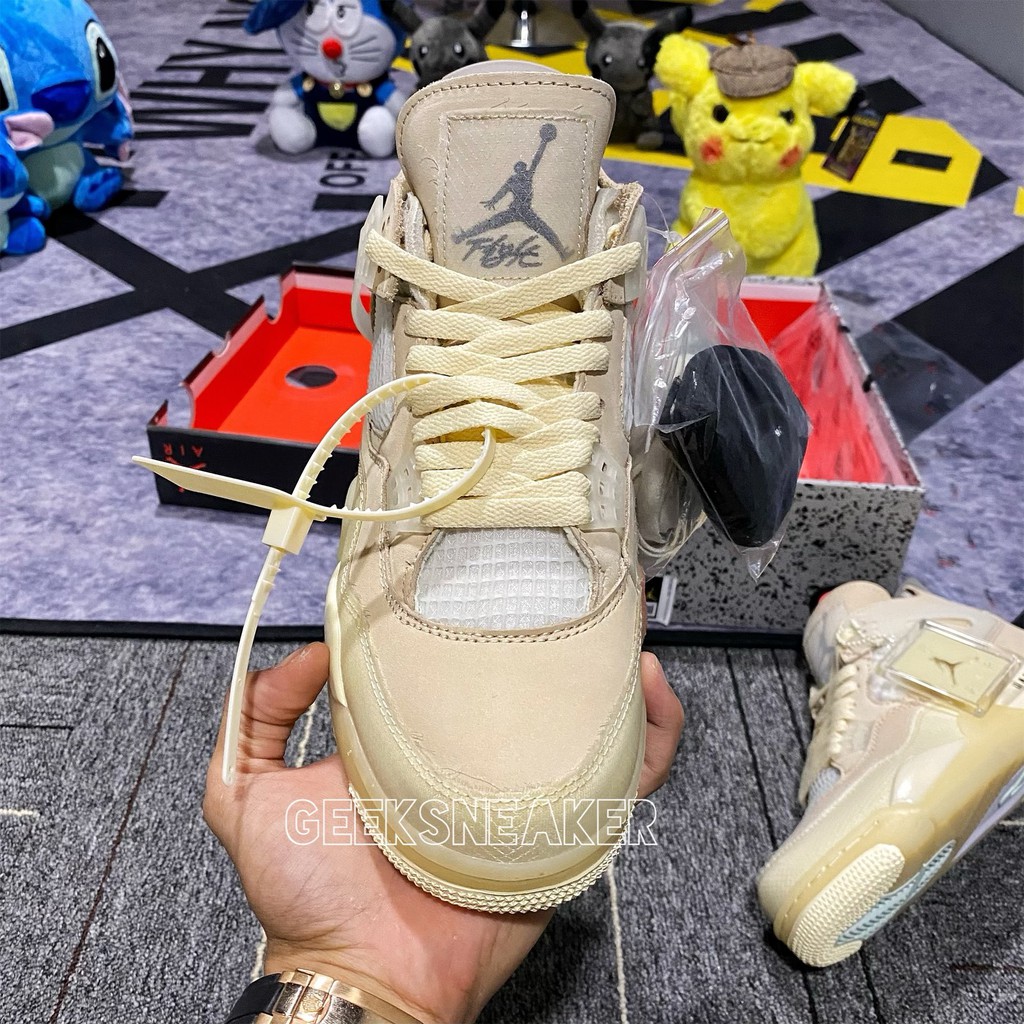 [GeekSneaker] Bản Fix Mới - Giày Jordan 4 SAIL OW - OFF WHITE | BigBuy360 - bigbuy360.vn