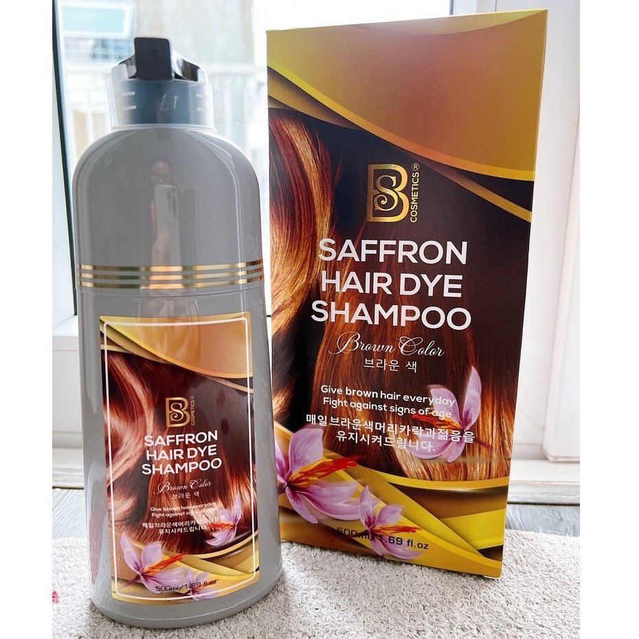 Dầu Gội Phủ Bạc Tóc Thảo Mộc Saffron, Phủ Hoàn Toàn Tóc Bạc, Lên Màu Ngay Từ Lần Gội Đầu Tiên