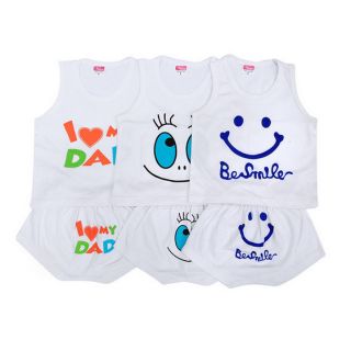 Combo 3 bộ ba lỗ sịp trắng s1-5