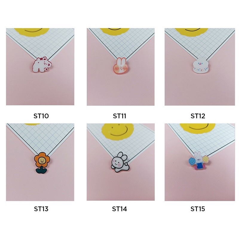 Sticker cute pin cài áo phụ kiện trang trí túi xách balo