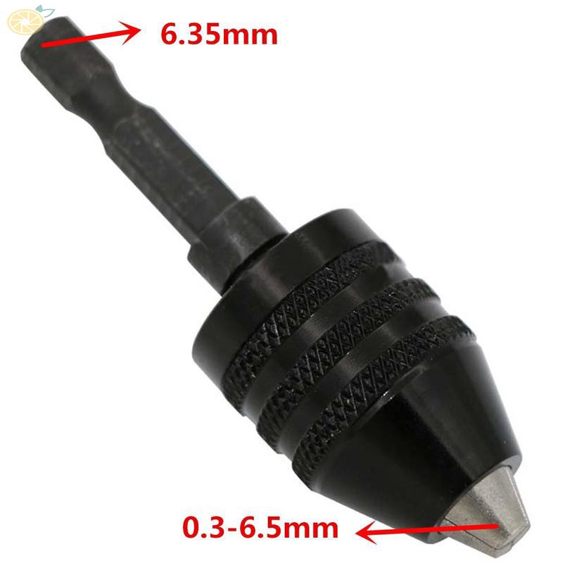 Đầu cặp mũi khoan trục lục giác mini không khóa kích thước 71x22mm phạm vi miệng kẹp 0.3-6.5mm