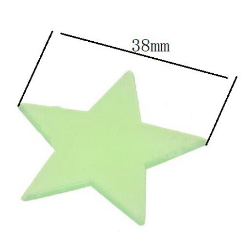 Set 100 miếng sticker dạ quang dán tường hình ngôi sao dùng để trang trí phòng ngủ dành cho bé tiện dụng