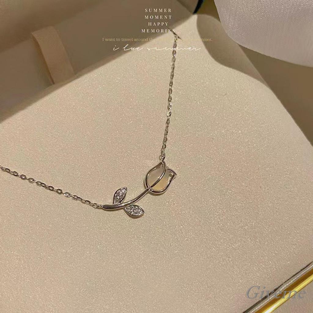 Vòng cổ Mặt Hoa Tulip Thời Trang Cao Cấp Sang Trọng Cho Nữ