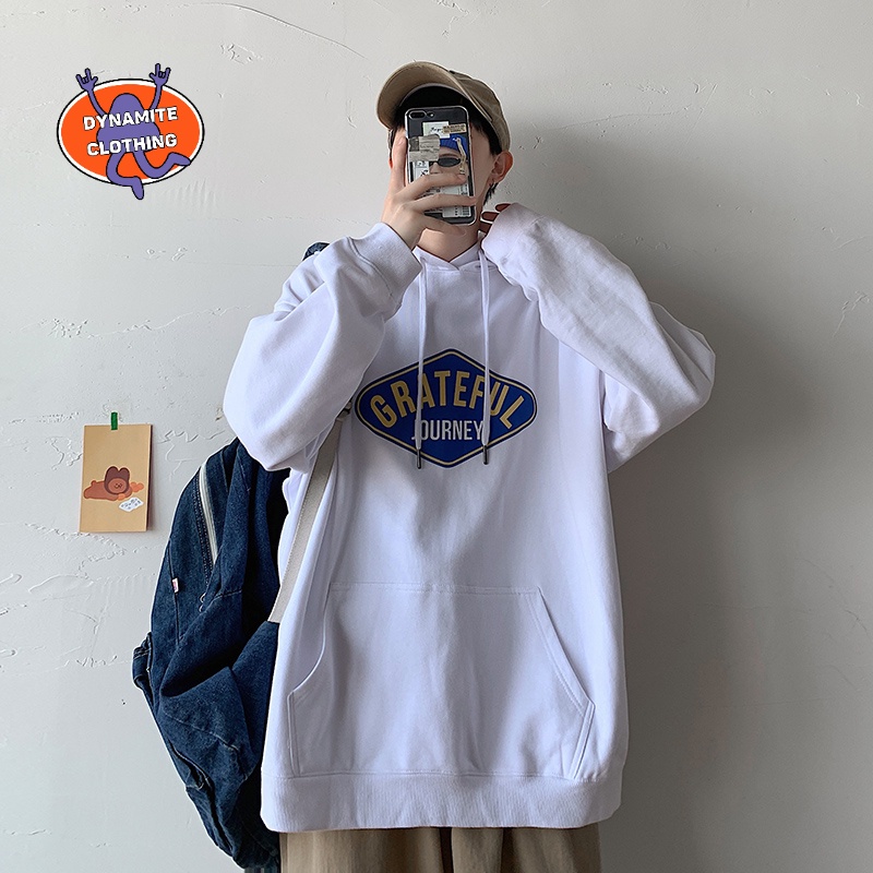 Áo hoodie tay dài phối nhung dày size M-5XL in họa tiết cổ điển thời trang hàn quốc cho nam