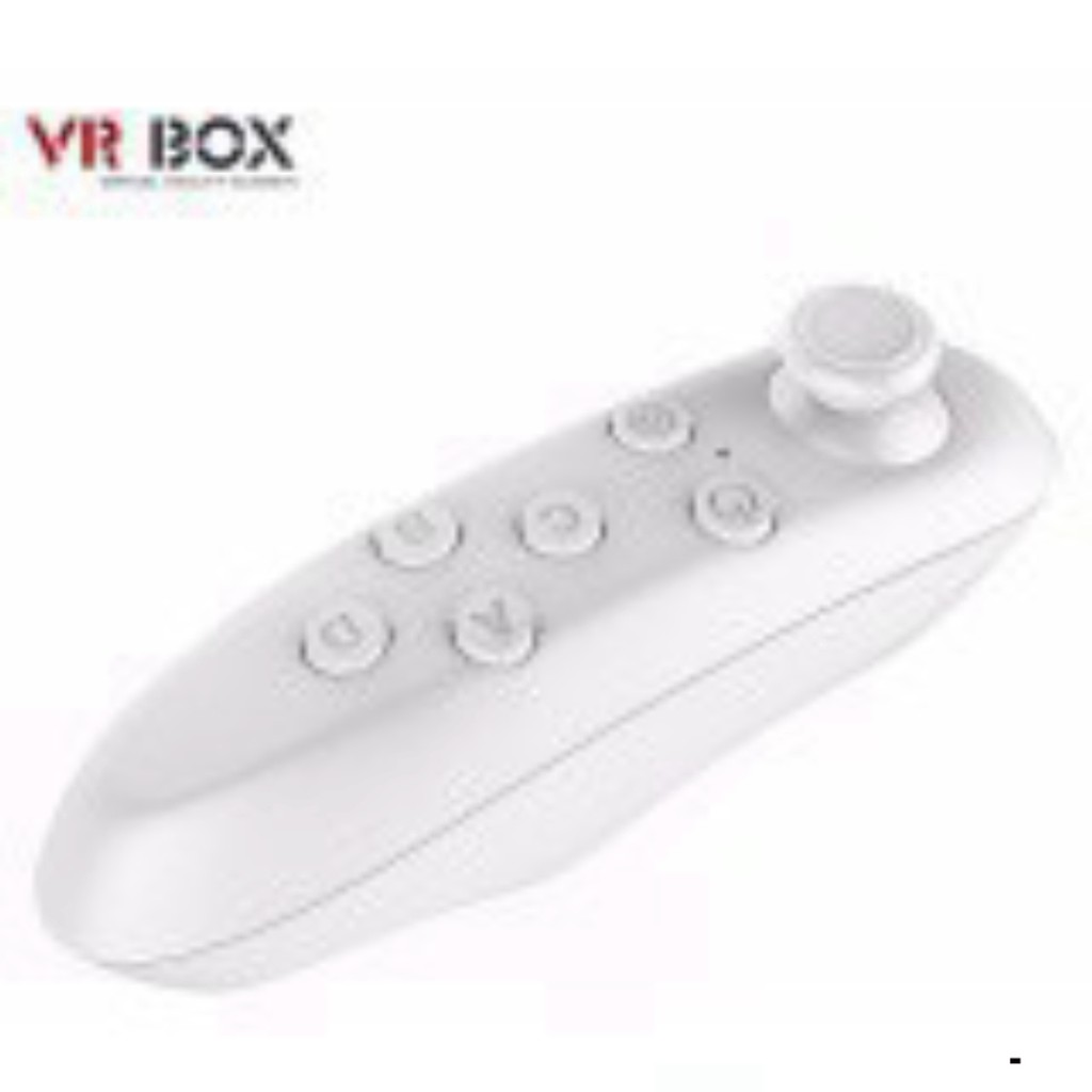 Kính thực tế ảo VR Box phiên bản 2 (Trắng) và tay cầm chơi game tặng 1 giá đỡ điện thoại hình con heo PKGT002