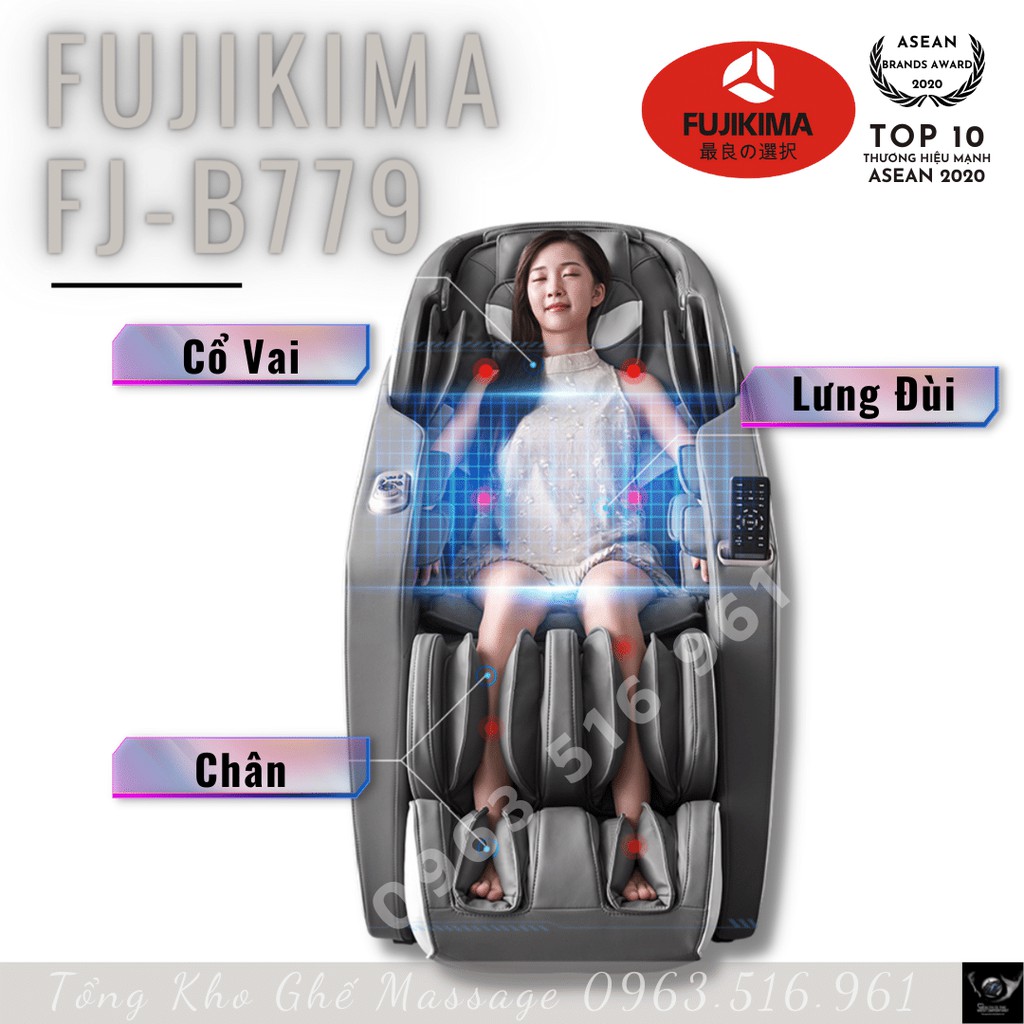 FUJIKIMA FJ-B779 - Ghế Massage, Mát Xa B779 - Điều khiển bằng giọng nói Tiếng Việt