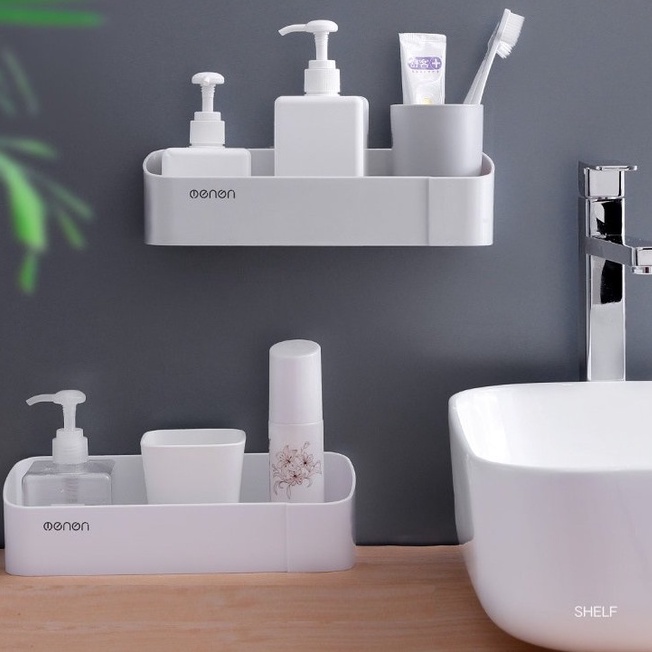 Kệ HCN OENON Gắn Tường Không Cần Khoan Đục, Kệ Để Đồ Nhà Tắm - Nhà Bếp Kèm Miếng Dán