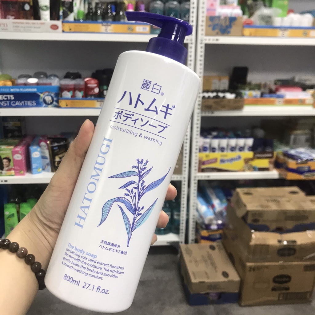 Sữa tắm Hatomugi Moisturizing & Washing The Body Soap 800ml