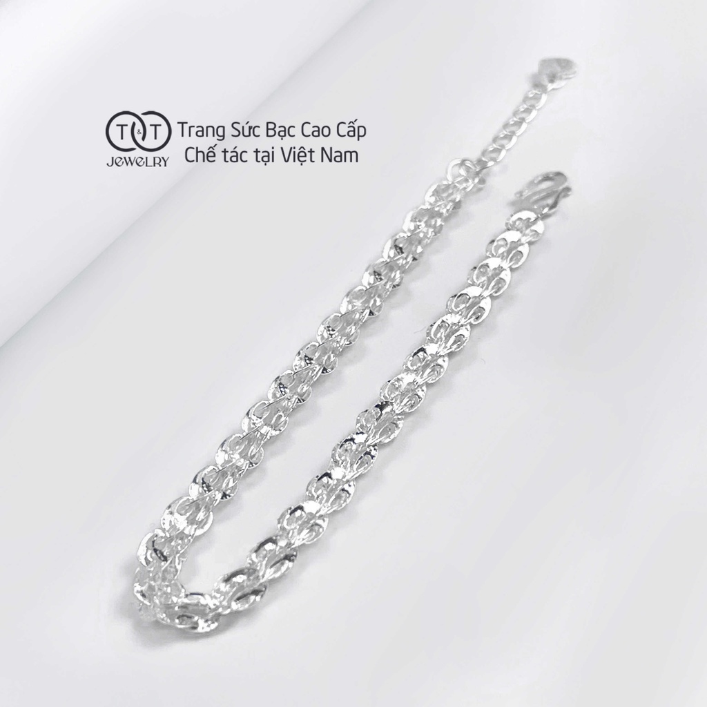 Lắc tay nữ Bạc Ý s925 Đuôi Phụng T&amp;T Jewelry cao cấp LT01