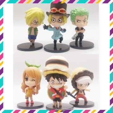 Mô Hình Nhân Vật OnePiece, Luffy, Zoro, Sanchi ChiBi, Cao 12,5cm - Trang Trí Decor Phòng Học - Tượng Figure One Piece