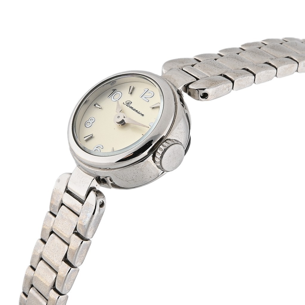 Đồng hồ Romanson Woman Watch PA2638LWIVORY nữ mặt nhỏ máy Thụy Sĩ chống nước dây thép cao cấp chính hãng