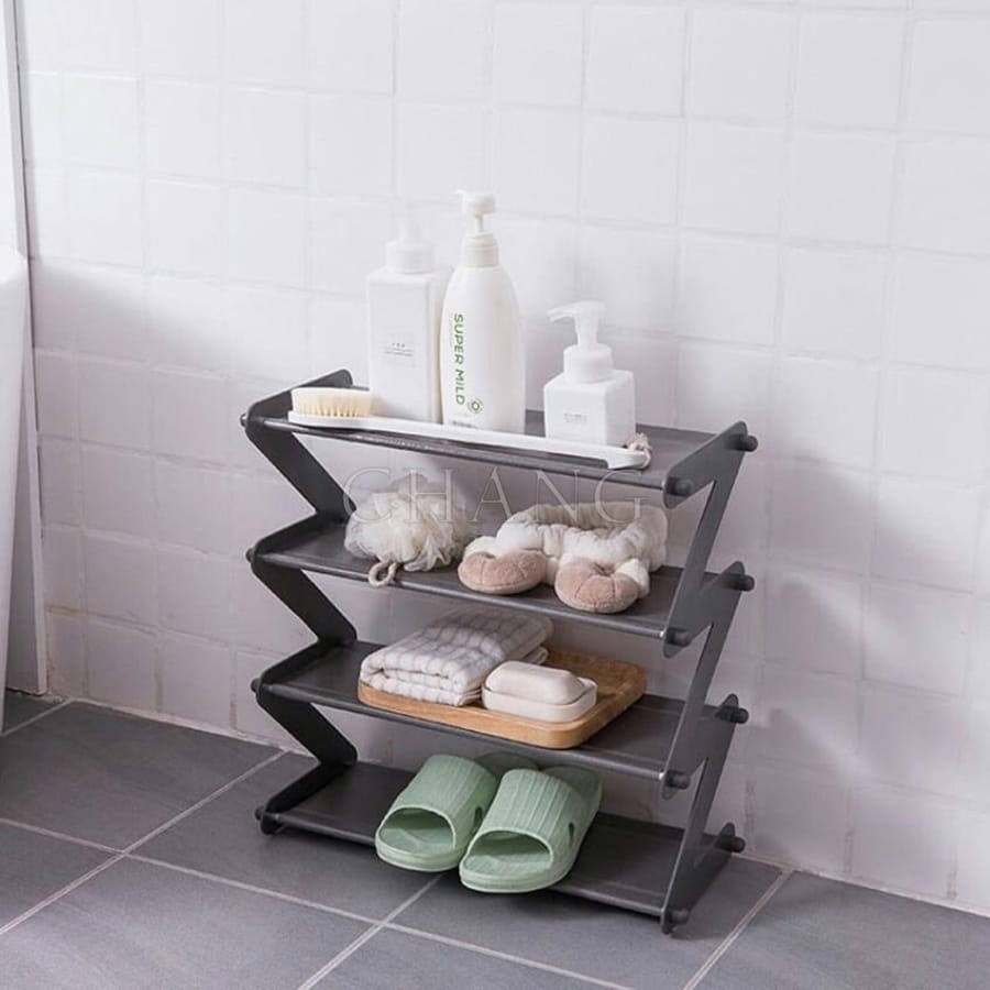 Kệ 4 Tầng Chữ Z Để Sách Vỡ, Giày Dép, Vật Dụng Đa Năng
