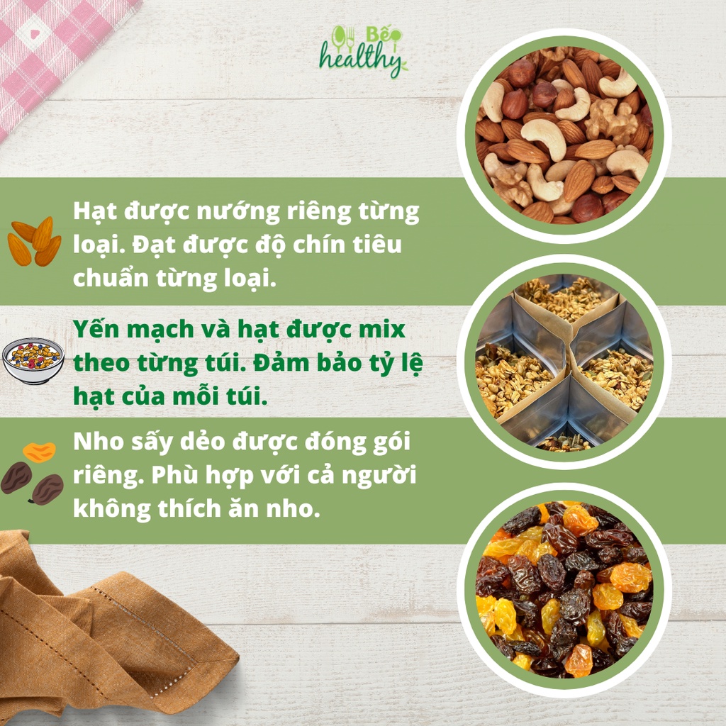 Granola siêu hạt ngũ cốc ăn kiêng không đường eat clean - Bếp Healthy