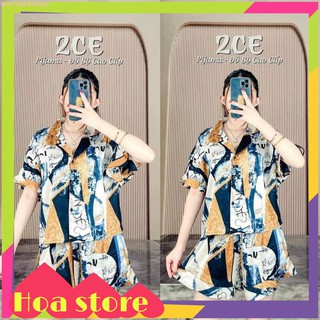Bộ đồ pijama lụa💖bộ lụa mango cánh tiên hàng 2ce cao cấp hoa store _đb09