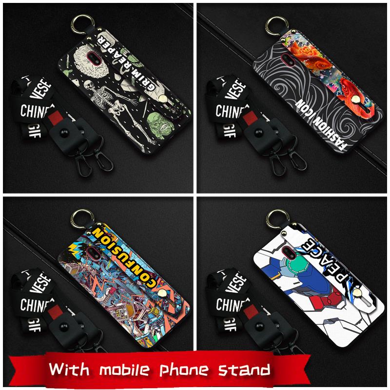 Fashion Design Anti-dust Phone Case For Nokia C1 Plus Lanyard TPU Soft Back Cover Shockproof Durable Cute