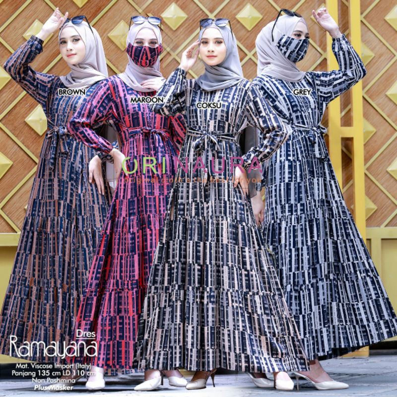 Đầm Ramayana. Rayon Viscose Đầm Viscose Áo choàng Ý nhập khẩu Đầm chính hãng cao cấp