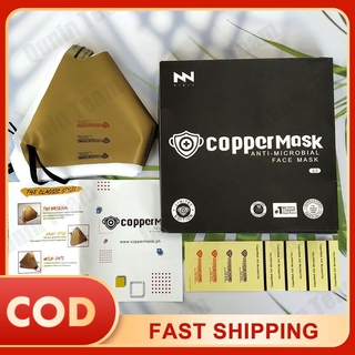 COD Copper Mask with 11filters Face mask child CopperMask Ion Infused Authentic by JC Premiere [monking]