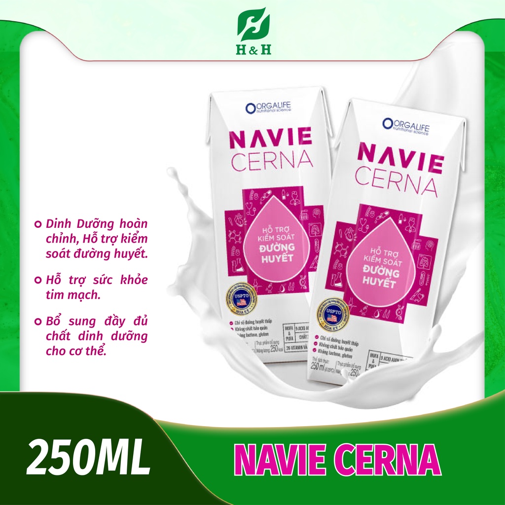 Thực phẩm dinh dưỡng Navie Cerna 250ml – Hỗ trợ kiểm soát đường huyết (3 chai/ lốc)