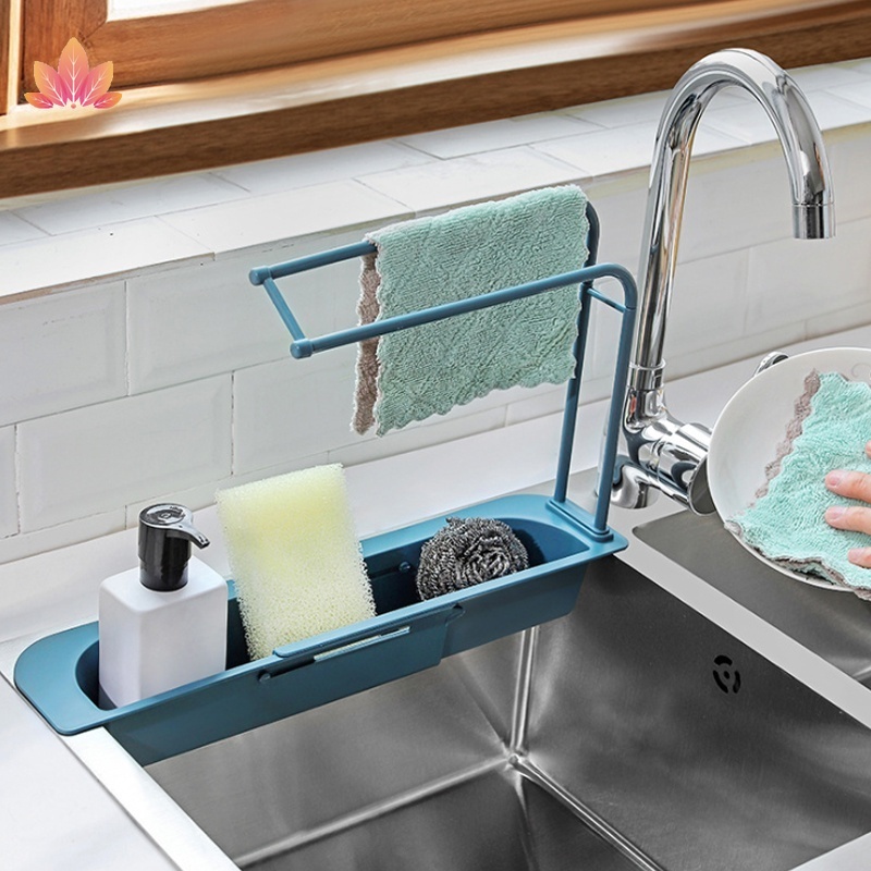 Giá Đỡ Để Ráo Nước Có Thể Điều Chỉnh Gắn Bồn Rửa Nhà Bếp Tiện Lợi HHTJP5