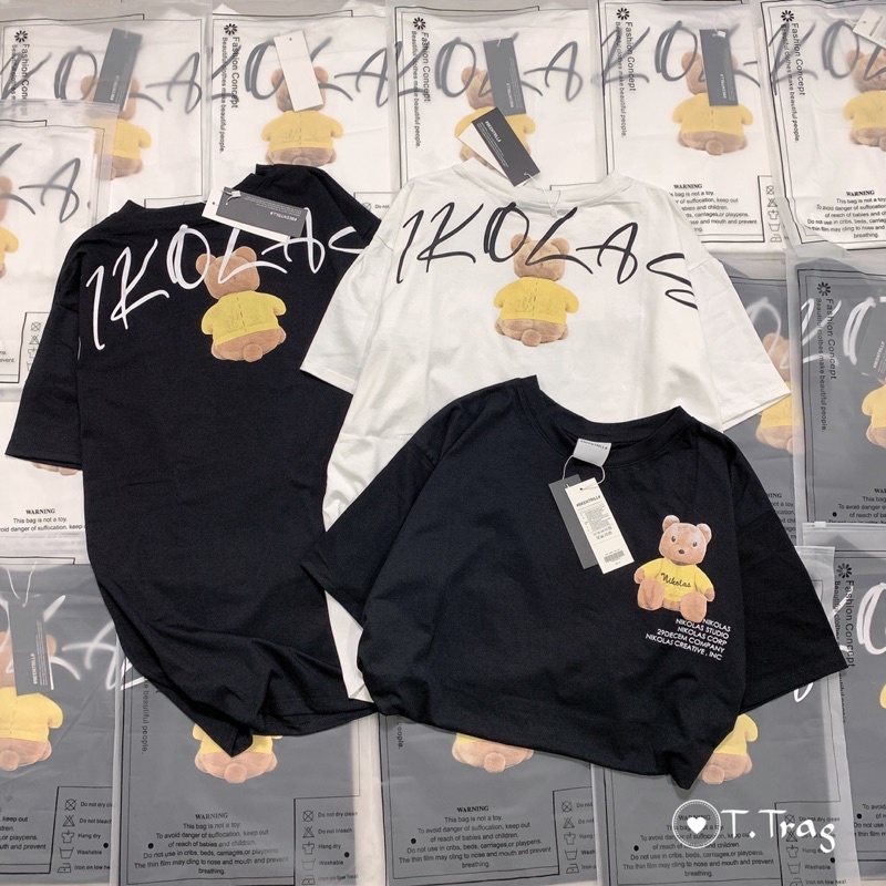 Áo phông gấu nikolas ( ảnh thật shop chụp )