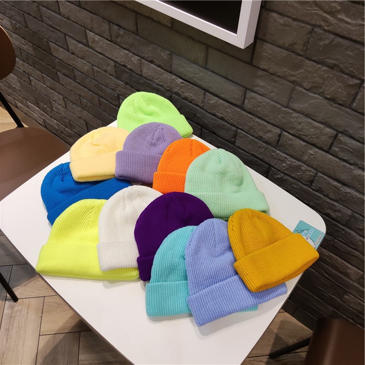[Hàng Xịn QC] Mũ Len Hàn Quốc Chất Len Dày Mịn, Nón Len Beanie Trơn Nhiều Màu Nổi Bật Hot Trend