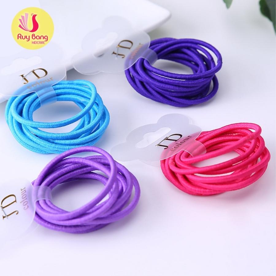 Dây buộc tóc trẻ em JD - Vỉ 10 chiếc