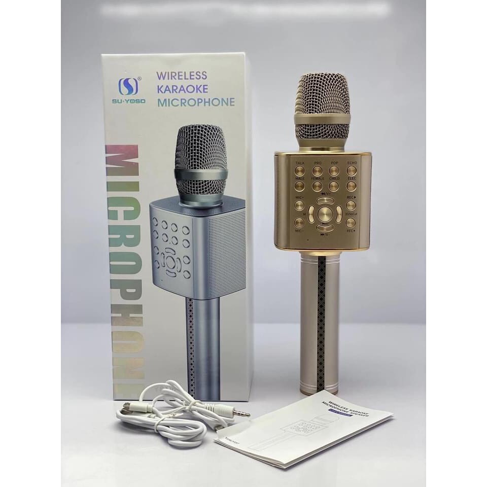 [Mã ELHACE giảm 4% đơn 300K] Micro Bluetooth YS 96 Không Dây Mic Karaoke Tích Hợp Live Stream Loa Bass Chống Hú