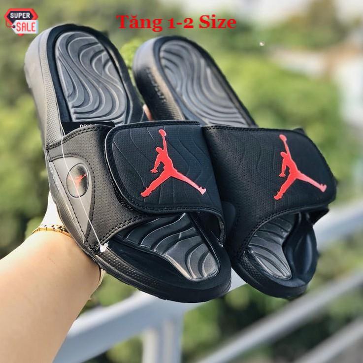 Dép jordan hydro ❤️FREESHIP + Hộp+ Tăng 1-2 size nhé ❤️ dép quai ngang dán xé bóng rổ jd4 nam nữ nhiều màu kèm tag mác
