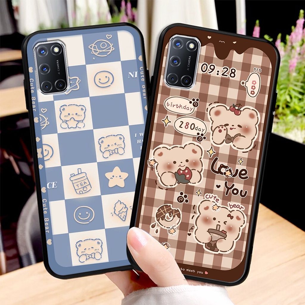 Ốp lưng Oppo A52 / A92 in hình 3D GẤU cute be@r, soda, happy day cực hot ,thời thượng