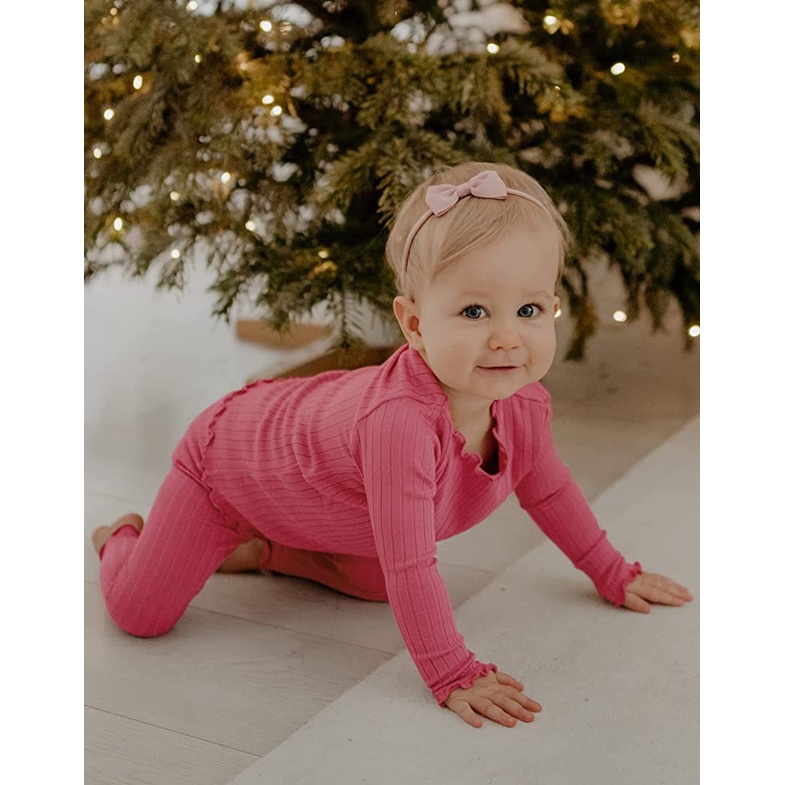 Bộ thun dài co giãn xuất Hàn cho bé gái BVB002