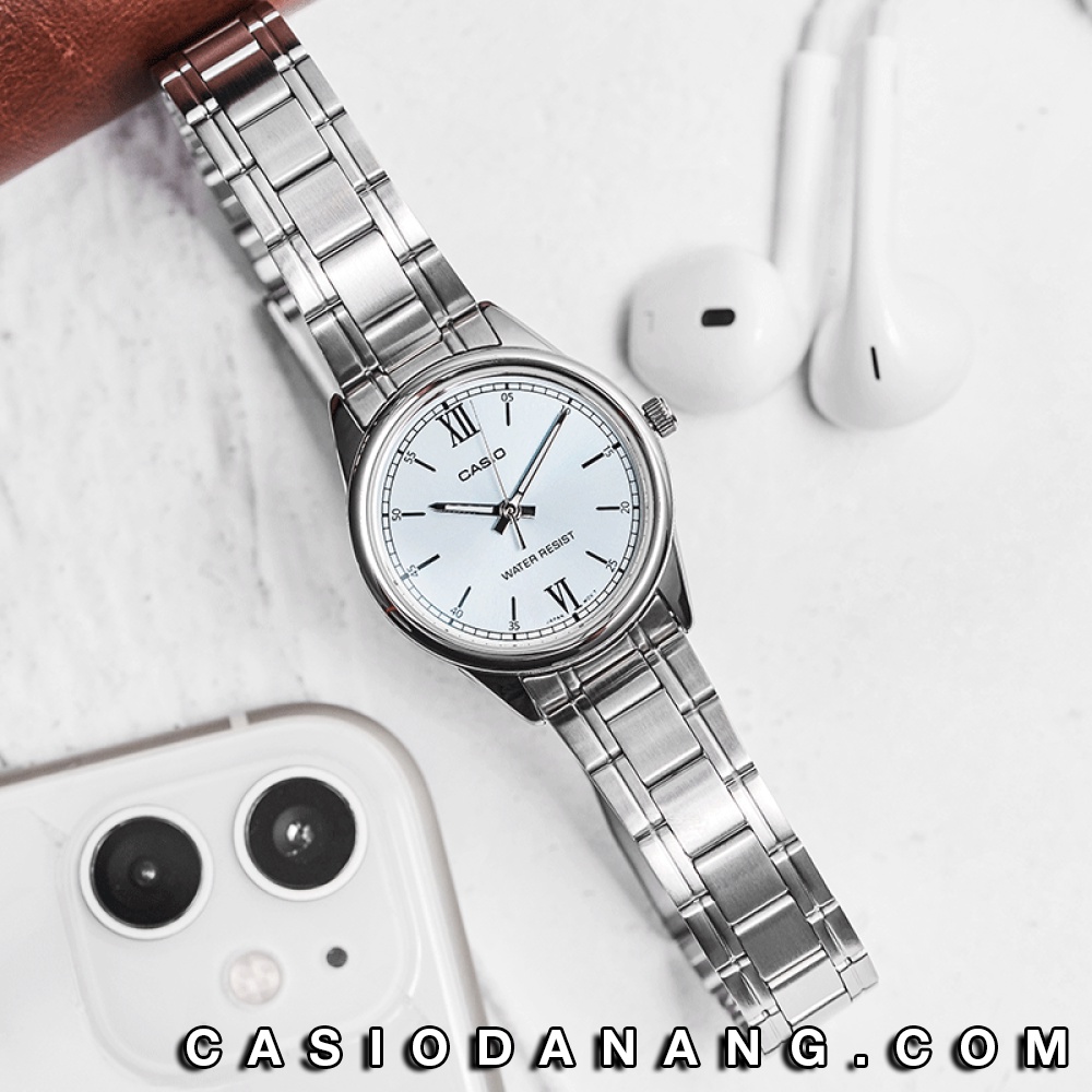 Đồng hồ nữ dây kim loại Casio chính hãng Anh Khuê LTP-V005D-2B3UDF (28mm)