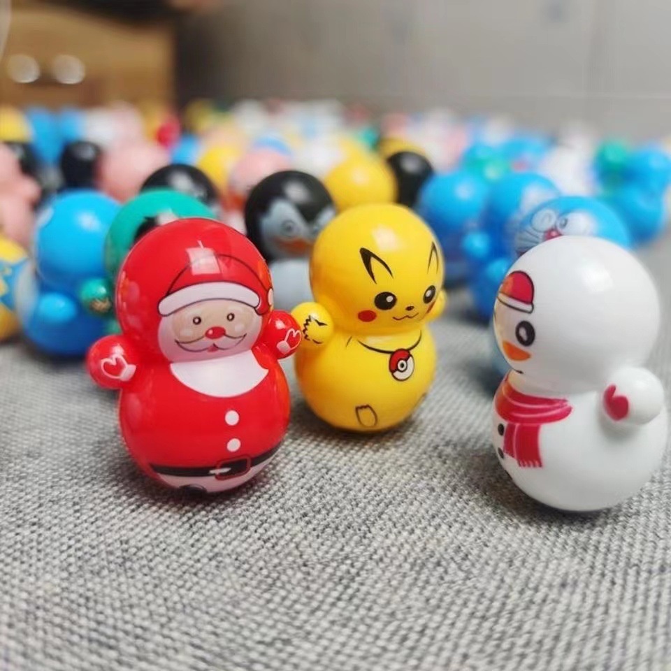 Đồ chơi lật đật mini squid game, lật đật doraemon dễ thương cho bé