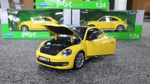 Xe mô hìnhVolkswagen Beetle 2013&lt;br&gt;Tỉ lệ : 1:24 Hãng sản xuất : Welly ( Vàng )