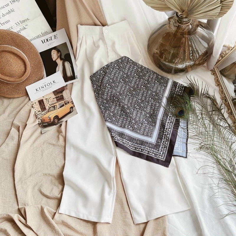 SET ÁO ỐNG THỔ CẨM + QUẦN SUÔNG TRẮNG | BigBuy360 - bigbuy360.vn