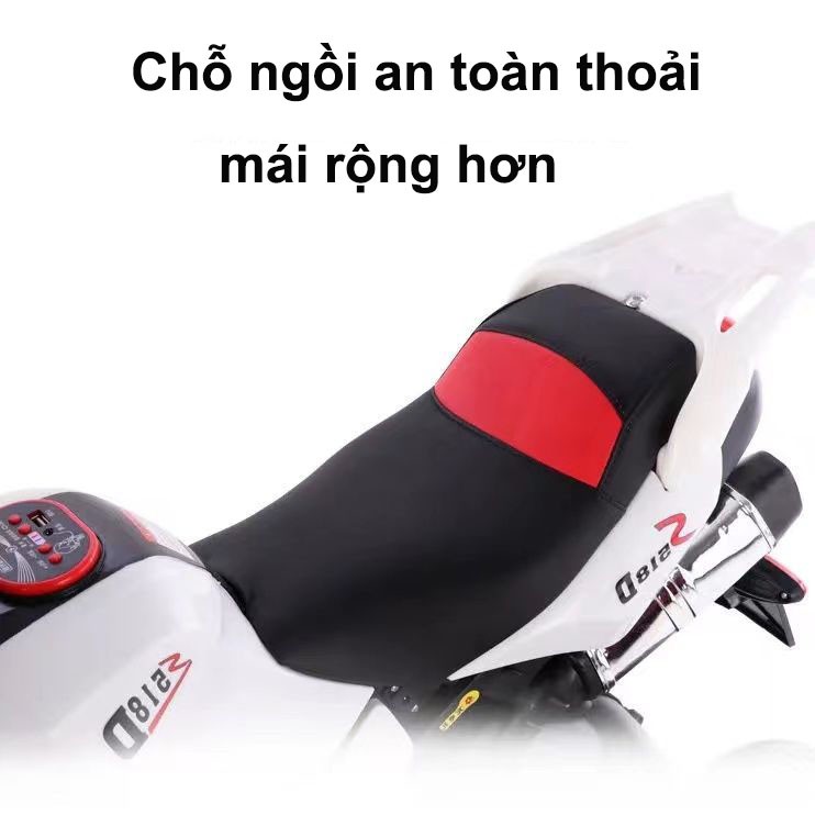 Xe Máy Điện Trẻ Em LB-5188 3 Bánh Cho Bé Với Thiết Kế Đa Dạng,động Cơ Mạnh Mẽ Trắng,tặng Súng Bắn Bong Bóng,BH 1 Năm