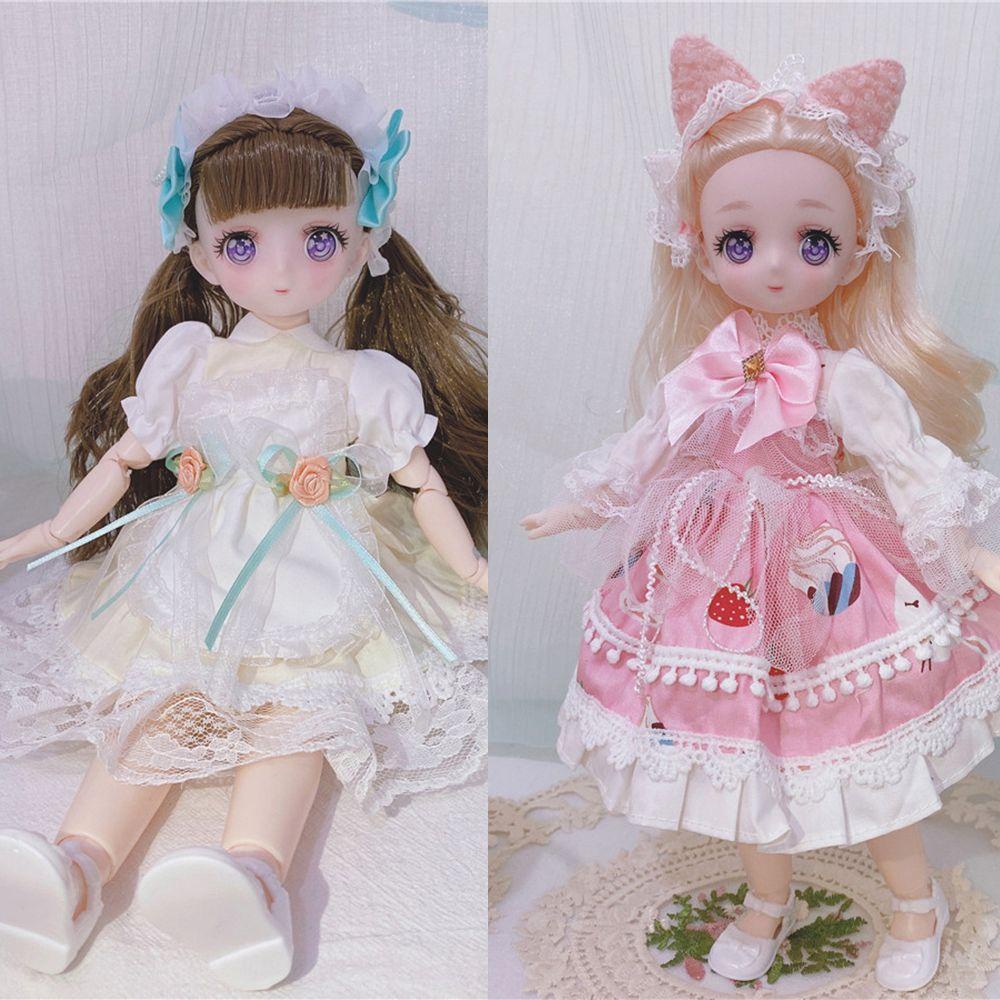 Búp Bê Đồ Chơi Có Khớp Nối Hai Chiều Phong Cách Anime Màu Cầu Vồng Cho Bé Gái