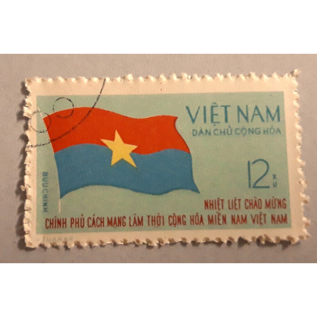 Tem sưu tập MS 240 Tem CTO Việt Nam Kỷ niệm 1 năm thành lập Chính phủ Cách mạng lâm thời CHMN Việt Nam 1970