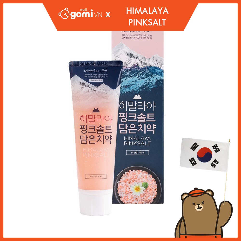 Kem Đánh Răng Cao Cấp Chứa Muối Hồng Bamboo Salt Himalaya PinkSalt 100g GomiMall